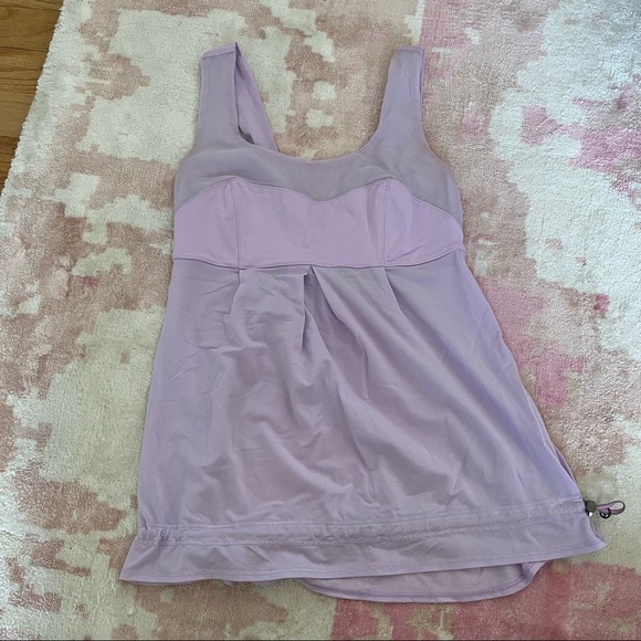 Lululemon Run: Tame Me Tank in Rose Quartz (Light Purple) Size 2 - Picture 2 of 6
